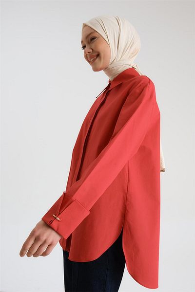 Armine Oversize Ringed Shirt 24Y3520 - Cherry