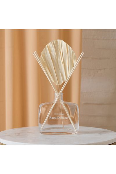 Home Box Seyna Palm Leaf Reed Diffuser Bottle without Fragrance Solution 16x5x38 cm