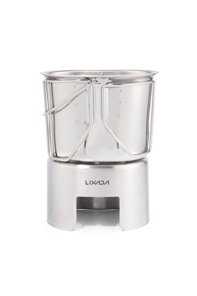 Choice مجموعة أدوات طهي للتخييم من الفولاذ المقاوم للصدأ مع وعاء معلق مع موقد...