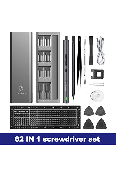 Choice1 مجموعة مفكات كهربائية 62 في 1، مجموعة مفكات كهربائية 6 في 1 بمقبض دقي...