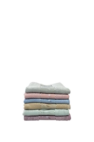Nurpak Bambu 6'lı Jakarlı 50x90 Elyüz Havlu 260