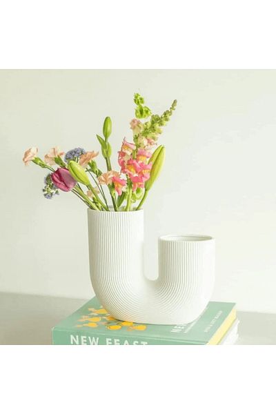 Qerhome Διακοσμητικό Κεραμικό Pinterest Rainbow U Βάζο