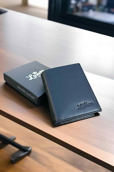 Luxetti Genuine Leather Classic Black Wallet (11.5cm X 9cm)