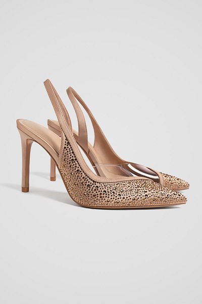 Stradivarius High-heel Shoes With Rhinestones Limited Edition
