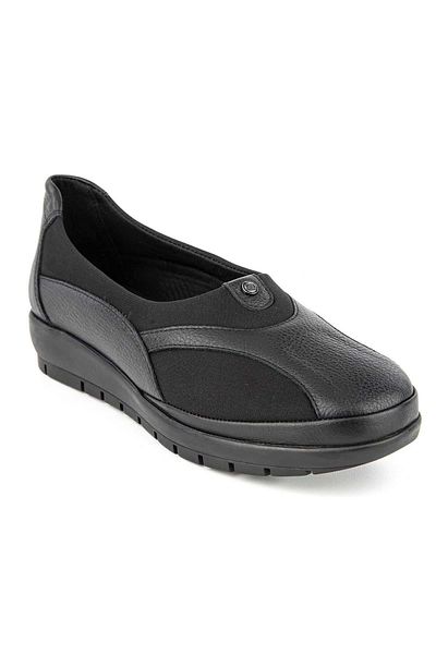 Muya PANTOF DE DAME YODA 6 PUNCTI TALPA ANATOMICĂ POTREBILĂ PENTRU TĂRĂ DE TACĂ PIELE NEGRĂ