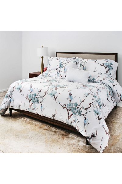 Orange Bed & Bath Shangai Double Size Comforter Set 8 pieces  -100% cotton - Blue -274 × 244  cm