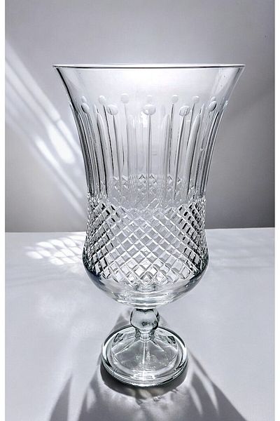 Kristal Market Vază decorativă cu model de crocodil de dimensiuni mari, realizată manual, cu model de cristal