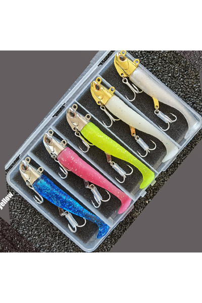 Choice 24 جرام د 5 قطع 24 جرام/105 مم طُعم صناعي ناعم مضيء/متوهج لصيد سمك الماكريل البحري باس سمك الهامور