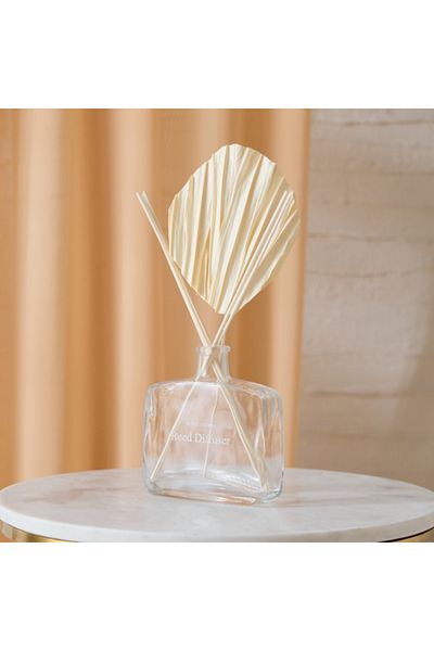 Home Box Seyna Palm Leaf Reed Diffuser Bottle without Fragrance Solution 16x5x38 cm