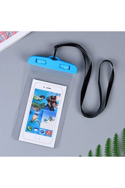 Choice Blue 1 PC Mobile Phone Waterproof Bag, Touch Screen, Swimming, Drifting, Diving, Air Bag, Transparen