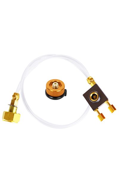 Choice Pu Tube-a Outdoor Camping Gas Stove Propane Refill Adapter Lpg Flat Cylinder Burner Gas Charging Tan