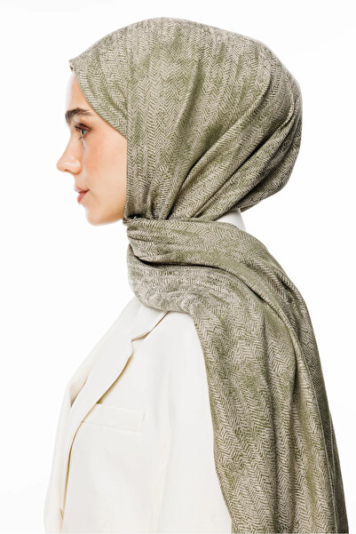 Mooncorn Sahara Pattern Double Sided Shawl Khaki-Salmon