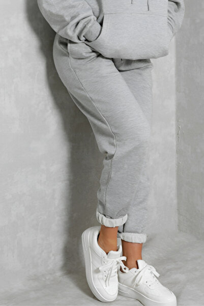 CMZ COLLECTİON Γυναικείο φαρδύ παντελόνι φόρμας με 3 κλωστές, ριζόχρωμο, χωρί...