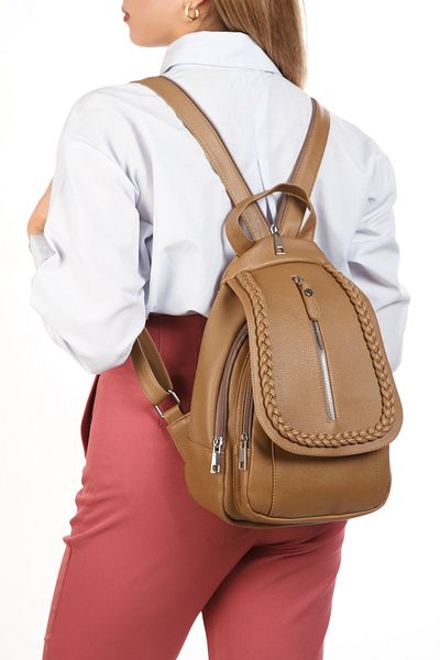 By Hakan GK66 RUCSAC DE FEMEIE POTRIVIT PENTRU UTILIZARE ZILNICĂ GEANT DE ACOPERIRE CU MOTIF DE TRICOTAT NISIP