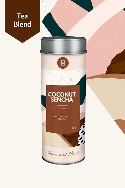 Mim and More Coconut Sencha Tea - Green Tea with Coconut, 50 g