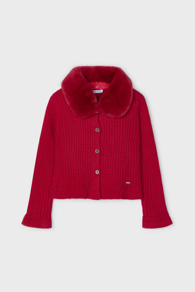 MAYORAL Children's Knitted Cardigan Red