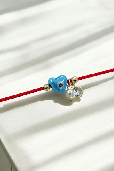 Çlk Accessories Premium Elevator Martenitska Bracelet with Card Red String 70792 Model