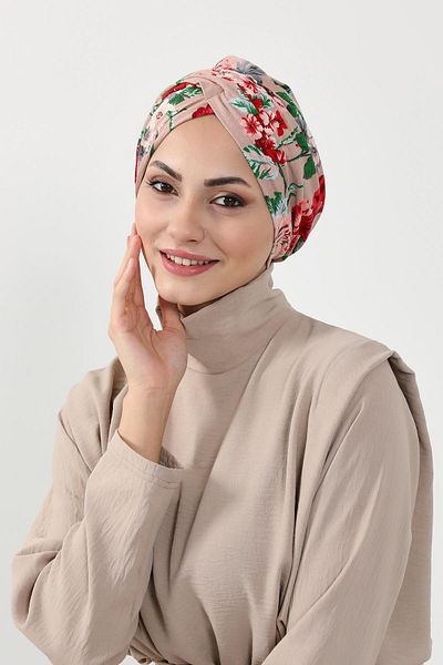 Aisha's Design بونيه حجاب منقوش، b-9yd