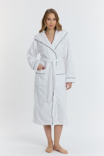 Mulberry Γυναικείο μπουρνούζι Triga Hooded 100% Βαμβάκι