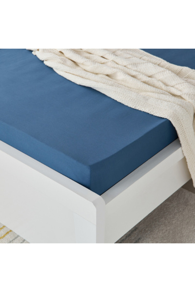 Home Box Essential Solid Cotton Single Fitted Sheet 90x200+36 cm