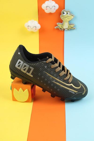 Moda Lime Boys Girls Kids Crampons Studded Professional Turf Field Rubber Sole Football Shoes
