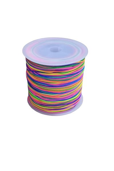 Kezban Tekstil 1 τεμάχιο Rainbow Colorful Parachute String Bracelet - 0,8 mm, 100 μέτρα