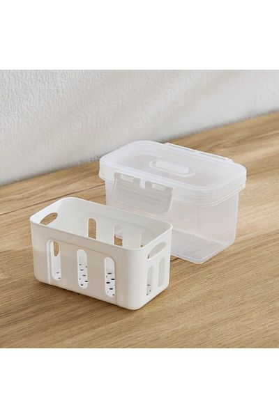Home Box Sistematico Clip Lock Canister with Drainage 450 ml