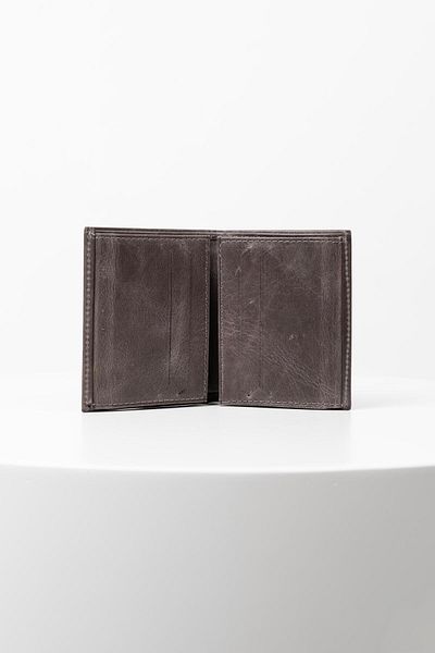 BAYDERİ Genuine Crazy Antique Leather Use Polite Gray Wallet