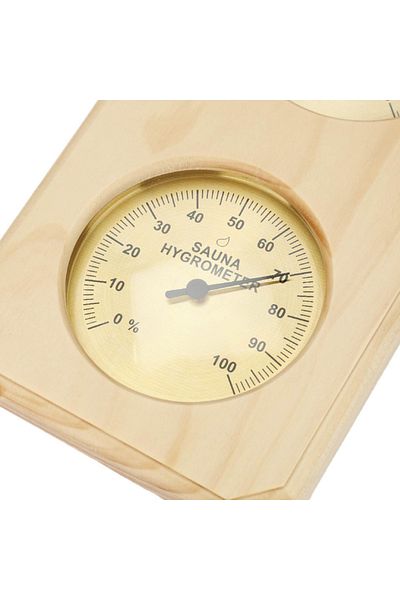 Choice KT THERMO Wood Sauna Thermometer & Hygrometer, Wall-Mounted Spa Accessory, Mechanical, No Battery...