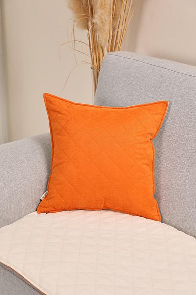 Aisha's Design غطاء وسادة مبطن مزدوج اللون مقاس 45 × 45 K-448