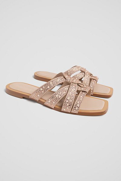 Stradivarius Rhinestone Slider Sandals Limited Edition