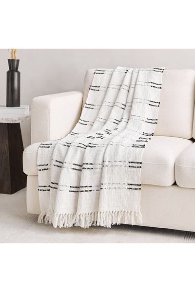 Home Box Albedo Cut Stripe Woven Throw 130x170 cm