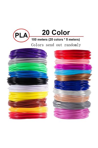 Choice 5M 20 colors 5M 20 Colors 3D Pen Refills Pla 3D Pen Printing Cables 3D Printer Filament Printing Mat