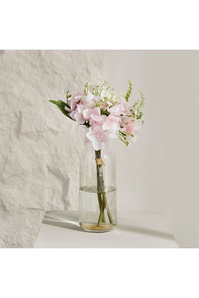 Home Box Liara Hydrangea Flower Bunch with 3 Heads 34 cm