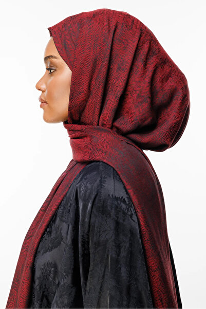 Mooncorn Σάλι διπλής όψης με μοτίβο Sahara Μαύρο-Κόκκινο