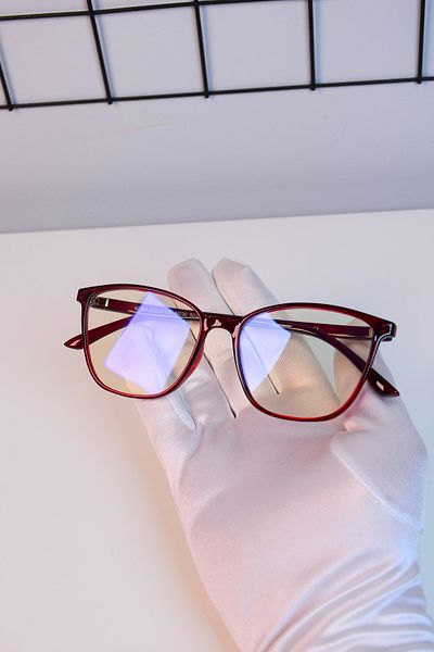 LOOKUP Blue Magnificence Protected Screen Glasses Unisex Optical Compatible Tr90 Unbreakable Transparent Glass