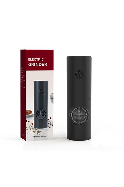 Choice Burgundy Electric Automatic Salt and Pepper Grinder Set Rechargeable/Battery Powered Adjustable Coar