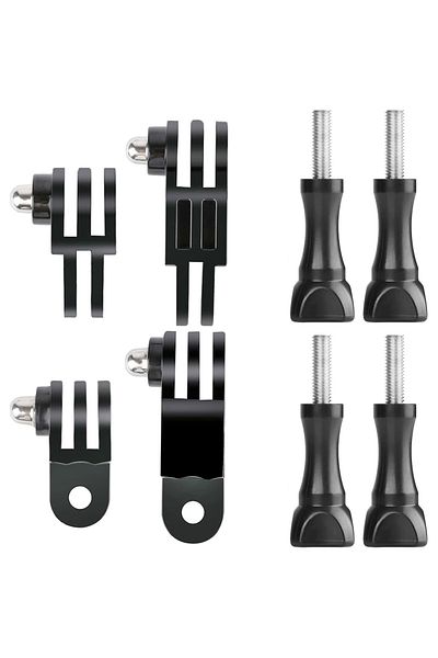 ORBMART black color 3-Way Adjustable Extension Pivot Arm Adapter Kit for GoPro Hero 11, 10, 9, 8, 7, Insta36