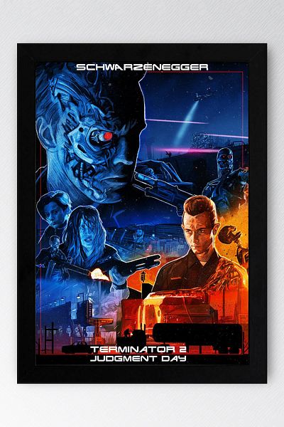 Saturn Pictură cu cadru Terminator 2 - Pictură cu poster de film Terminator