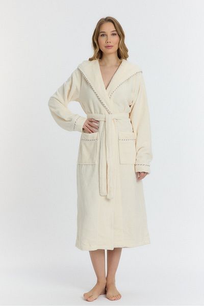 Mulberry Γυναικείο μπουρνούζι Triga Hooded 100% Βαμβάκι