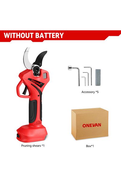 ONEVAN Without Battery ONEVAN Brushless Electric Scissors Cordless Pruning Shear Tree Garden Cutter Trimmer