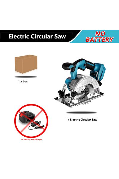 Choice No battery Brushless 5 Inch 125mm Electric Circular Saw Cordless 0-45° Adjustbale Woodworking Cuttin
