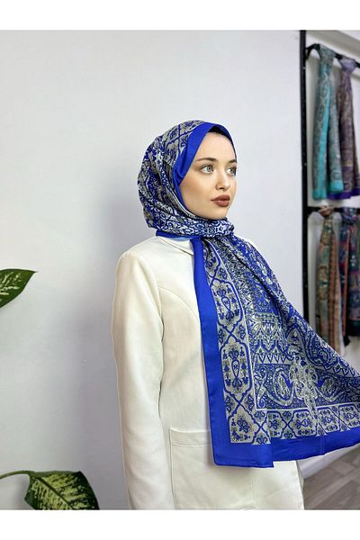 white stars Şal din bumbac cu model etnic Lavia
