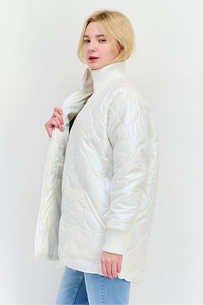 Asos 4505 Women Quilted Puffer Jacket, Off White