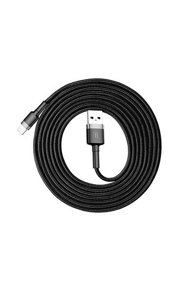 Baseus cafule  Cable USB For lightning 1.5A 2M Gray+ Black