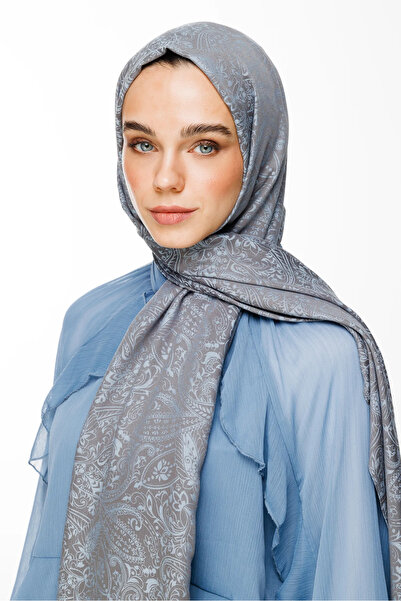 Mooncorn Velora Pattern Reversible Shawl Dark Grey-Light Blue
