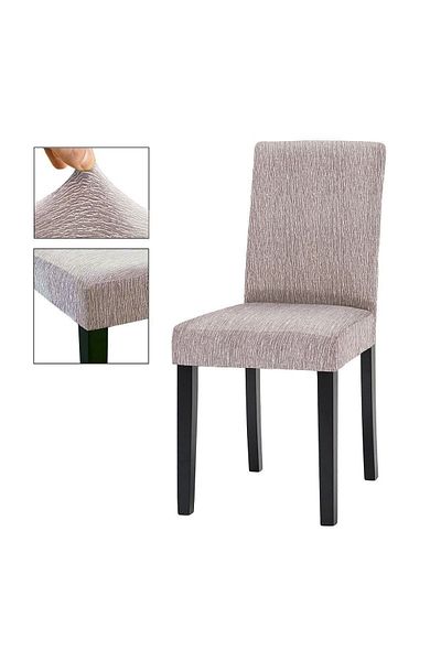 Bemrax Κάλυμμα καρέκλας Lycra Jacquard με σχέδιο φλοιού δέντρου – Κομψό και προστατευτικό