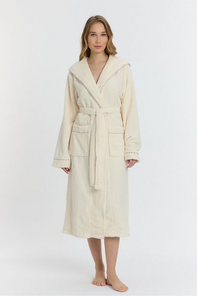 Mulberry Γυναικείο μπουρνούζι Triga Hooded 100% Βαμβάκι