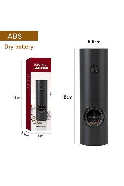 Choice Black Electric Salt And Pepper Grinder With Adjustable Coarseness Refillable Mill Battery Powered Ki