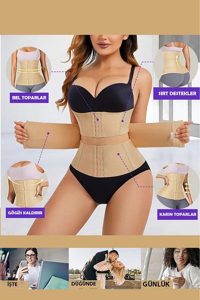 SAUNA SUIT Unisex Bleach Latex Corset - Hourglass Appearance, Waist Lifting, Body Shaping